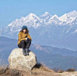 Hikari (Japanese) stay on rock at himali homestay Pattale village